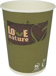 Beker Bio karton Love Nature 200ml 50 stuks