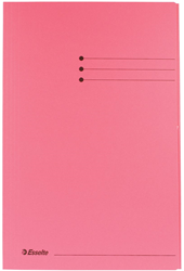 Dossiermap Esselte folio 3 kleppen manilla 275gr roze