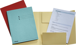 Dossiermap Esselte folio 3 kleppen manilla 275gr doos á 50 stuks assorti 5 kleuren