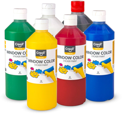 Stickerverf Creall Window Color set à 5 flacons 500ml assorti + contour