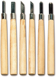 Lino-/houtsnijmes,  6 stuks