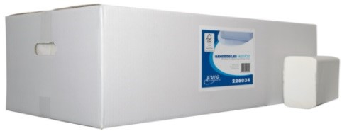 Handdoek EcoWipe Multifold wit 2 laags 32 x 20,6cm 25 x 120 stuks-2
