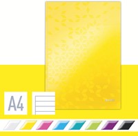 Notitieboek Leitz WOW A4 160blz 90gr lijn geel-2