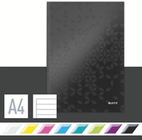 Notitieboek Leitz WOW A4 160blz 90gr lijn zwart-2