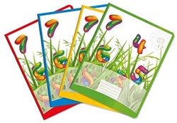Cahier BS cijfers commerciaal 4x7mm pak 25 stuks groen