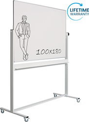 Kantelbord Smit Visual 100x180cm emaille staal wit
