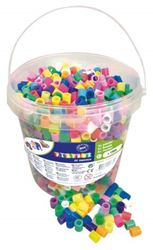 Strijkkralen XL neon & pastel, 1400 stuks