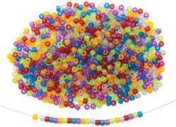 Kralen Glitter 9 mm, +/- 1800 stuks