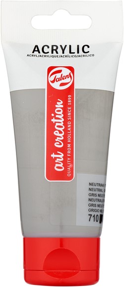 Acrylverf Talens Art Creation 710 neutraalgrijs tube à 75ml