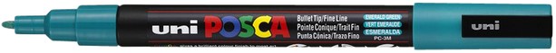 Paintmarker Uni POSCA PC3M fijn smaragdgroen