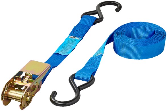 Spanband ProPlus ratel 5 meter met 2 haken blauw-2