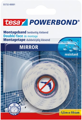 Powerbond Tesa 55732 voor spiegels 19mmx1,5m