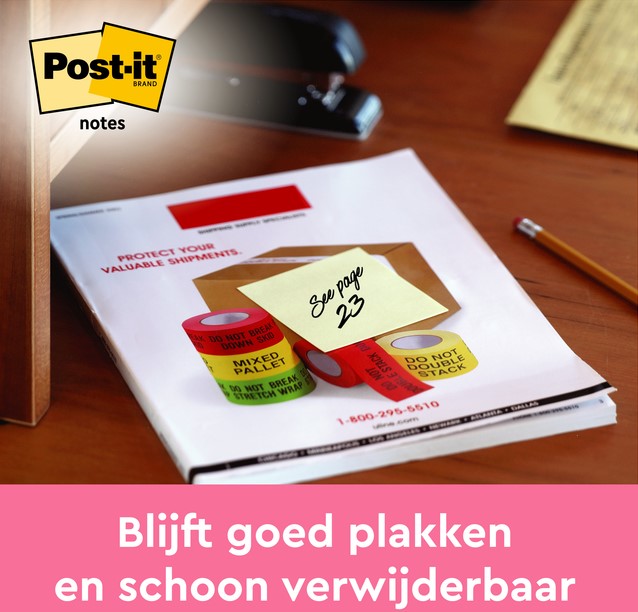 Memoblok Post-it Notes 6810 38x51mm canary yellow 3 stuks-3