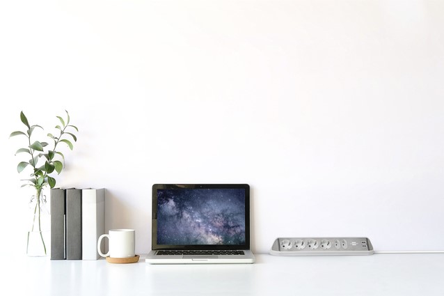 Stekkerdoos Brennenstuhl bureau Estilo 6vdig incl 2 USB 2m wit/zilver-4