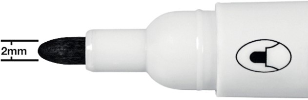 Whiteboardmarker Nobo Glide rond zwart 2mm-1