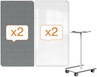 White- en Memobord systeem Nobo Move & Meet 90x180cm-5
