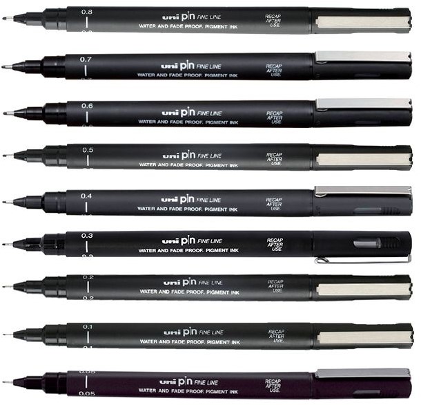 Fineliner Uni-ball Pin 1.2mm zwart-2