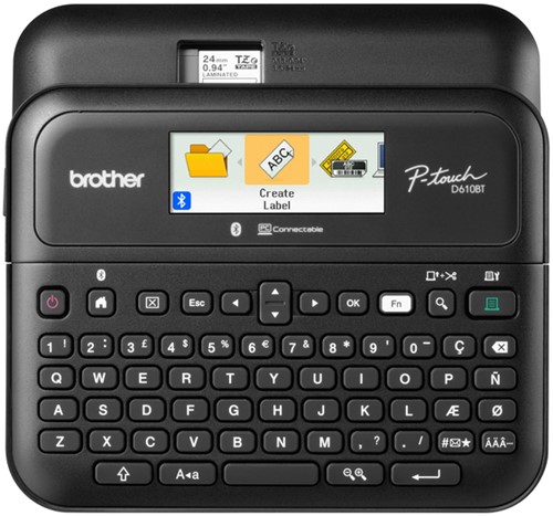 Labelprinter Brother P-touch TZe PT-D610BT desktop qwerty 24mm zwart in koffer-2