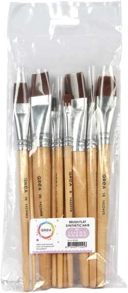 Kwast Qrea synthetisch set à 11 breedtes