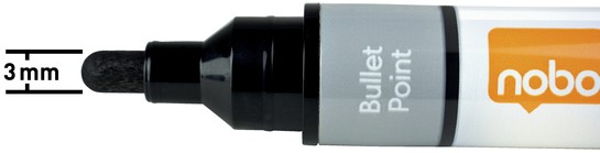 Whiteboardmarker Nobo Liquid ink rond assorti 3mm 10stuks-1