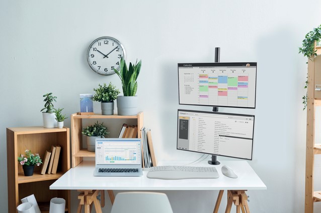 Monitorarm Kensington dubbele verticale bevestiging-1
