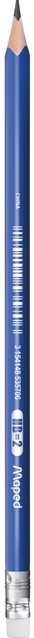 Potlood Maped Kidy Learn met gum en vingerhulp blauw-1