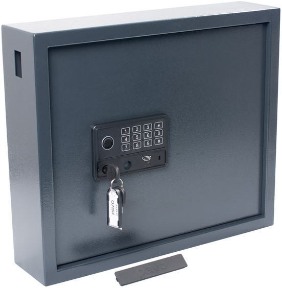 Sleutelkast Pavo High security Magnettag met fingerprintslot 20 haken 350x410x100mm-3