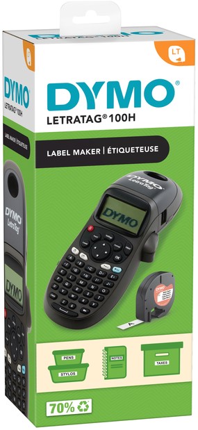 Labelprinter Dymo LetraTag 100H draagbaar abc 12mm zwart
