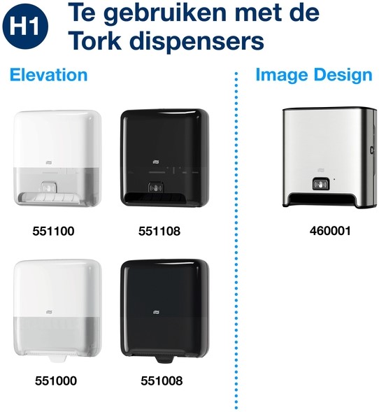Handdoekrol Tork H1 Matic Advanced 2-laags 150m naturel 290099-3