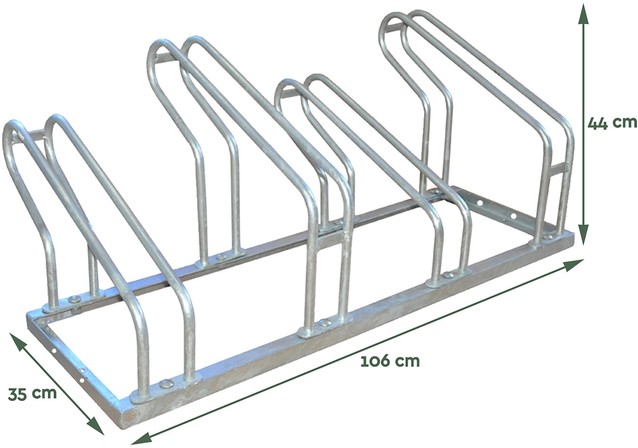 Fietsenrek BRASQ  4 fietsen BS400 zilver-2