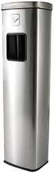 Afvalbak met asbak BRASQ 20 liter AT400 rvs