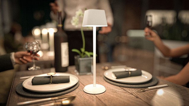 Tafellamp Securit Georgina LED oplaadbaar dimbaar wit-7