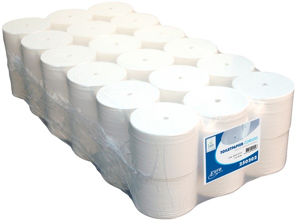 Toiletpapier Coreless 2-laags 104m wit 36rol
