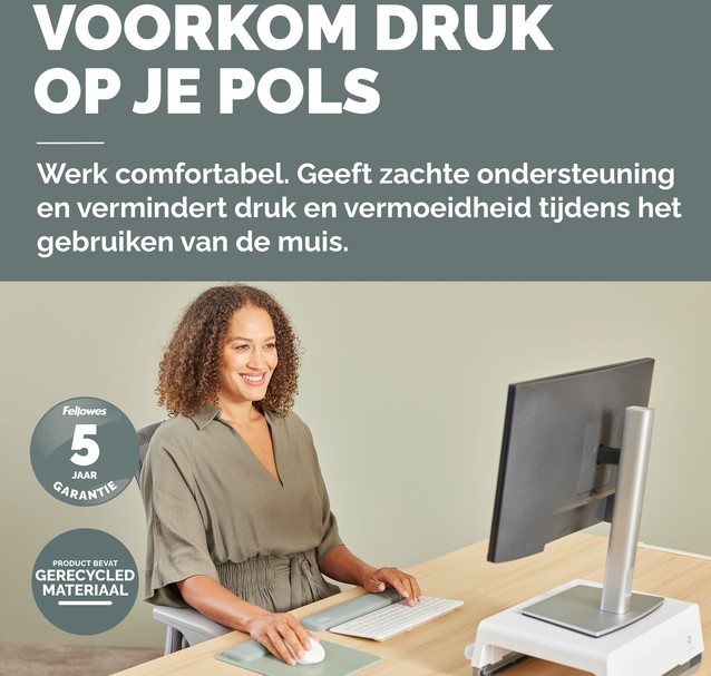 Polssteun Fellowes Breyta compact saliegroen-1