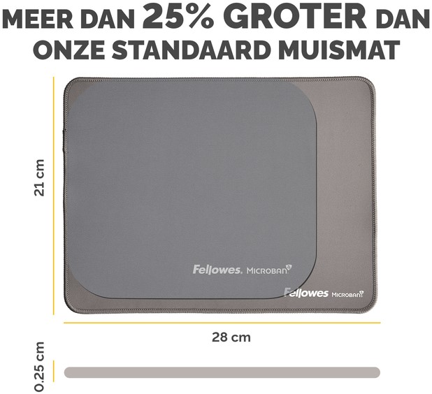 Muismat Fellowes Breyta XL grijs-3