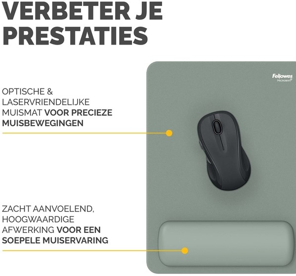 Muismat met polssteun Fellowes Breyta XL saliegroen-3