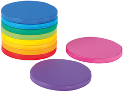 Zitkussen Ø35cm, dikte 3cm set van 10 assorti