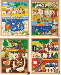 Puzzelserie Educo boven en onder set à 4 120 stukjes 40x50cm (E522850)