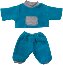 Poppenkleertjes teddypakje voor 40-45 cm pop