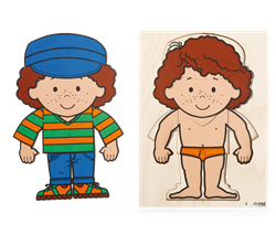 Lagenpuzzel Rolf Puzzels Aankleden jongen 22 stukjes 21x30cm