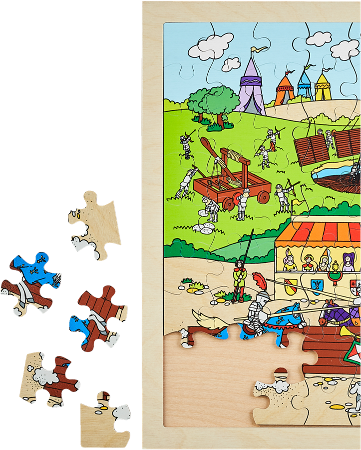 Puzzel ridders, 99 stukjes