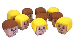 Nopper hoofdjes set à 10