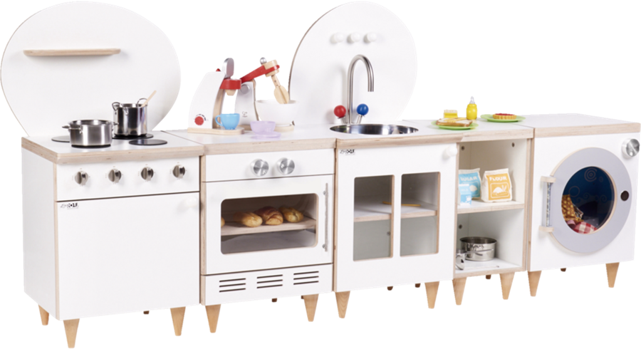 Speelmeubelset Rolf More hout wit 5-delig
