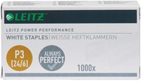 Nieten Leitz P3 24/6 wit 1000 stuks