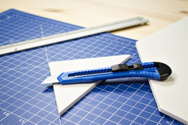Snijmes Westcott Office 18mm met schuifsluiting blauw-3