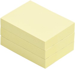 Memoblok Quantore 38x51mm geel blister 3st