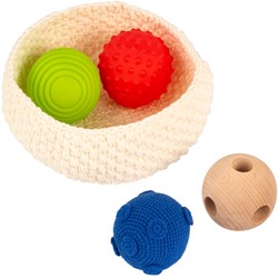 Sensorische ballen Educo in mandje 5-delig (900000289)
