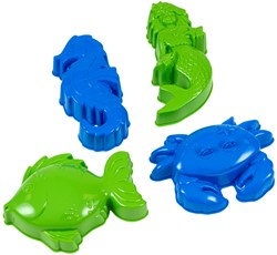 Zandvormen Educo bioplastic blauw / groen 4st ass. (900000337)