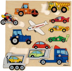 Knoppuzzel Educo Voertuigen 11 stukjes 34x34cm (E522924)