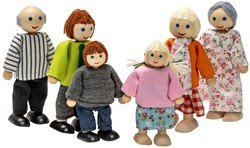 Poppenhuis familie Educo 6-delig 10-12cm (E525020)